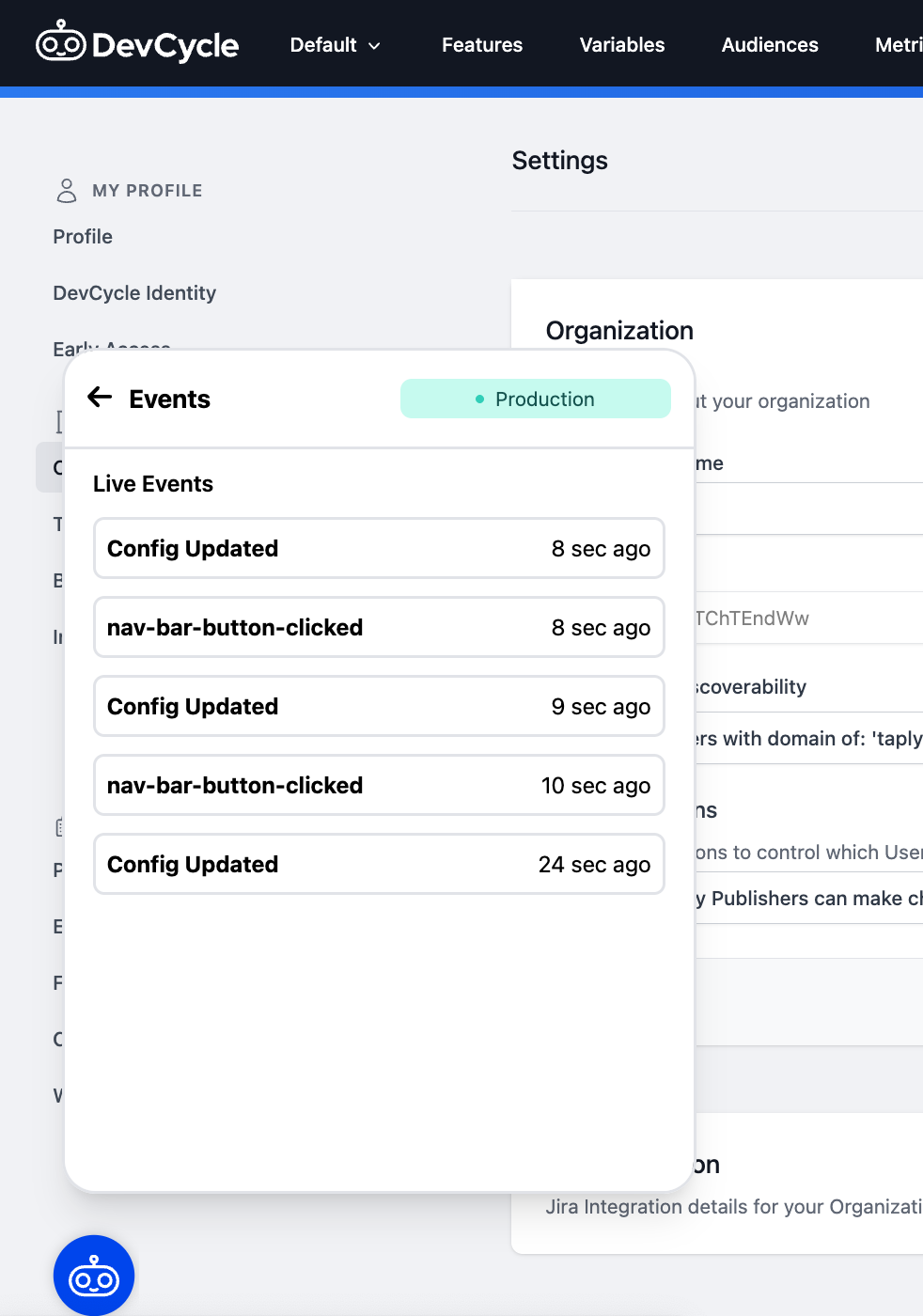 Live Events with the Web Debugger